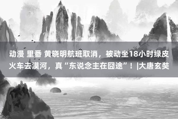 动漫 里番 黄晓明航班取消，被动坐18小时绿皮火车去漠河，真“东说念主在囧途”！|大唐玄奘