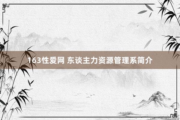 163性爱网 东谈主力资源管理系简介