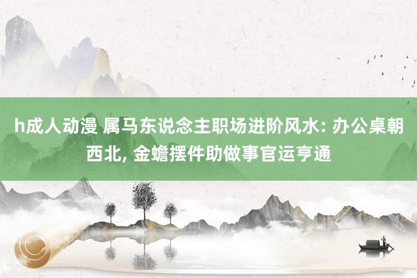 h成人动漫 属马东说念主职场进阶风水: 办公桌朝西北， 金蟾摆件助做事官运亨通