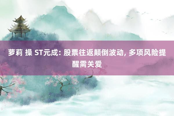 萝莉 操 ST元成: 股票往返颠倒波动， 多项风险提醒需关爱