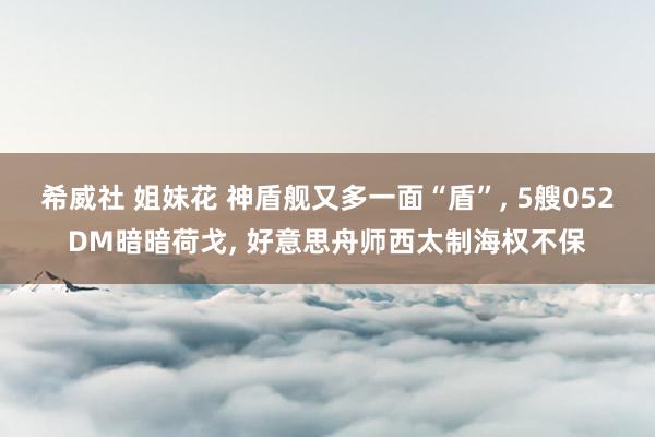 希威社 姐妹花 神盾舰又多一面“盾”， 5艘052DM暗暗荷戈， 好意思舟师西太制海权不保